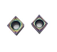 Inserto para aleaciones de titanio Cuchillas de torneado CNC coloridas, TNMG/WNMG/VNMG/CNMG/CCMT/DCMT, for aleaciones de alta temperatura, 1 ud.
