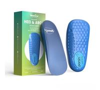 Inserto per fascite plantare per dolore al tallone - Welnove solette in memory foam, cuscinetti per tallone per sperone, tendine d'Achille, 3/4 di lunghezza-s