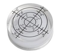 Inserto redondo de nivel de burbuja de 32 mm para herramientas de medición, nivel de burbuja acrílico transparente con alta transparencia y resistencia al desgaste, tamaño de 32 x 12 mm para uso