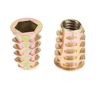 Inserto roscado autorroscante 10 piezas M10 * 25 mm Cabeza hexagonal Aleación de zinc Aleación roscado autorroscante Inserto roscado Tornillo del zócalo para el kit de surtido de inserciones de madera