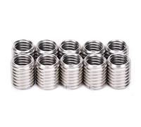 Inserto roscado M8 X 1,25 hembra y M10 X 1,5 macho, tuerca de reparación de acero inoxidable, herramientas de reparación de tuercas roscadas, 10 Uds.