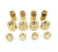 Inserto roscado Tuercas moleteadas 10/25 piezas M1.6 M2 M3 M4 M5 Impresora 3D de latón macizo Moldeo por inyección de hilo termofusible(12mm Long,25pcs M3(OD 5.3mm))