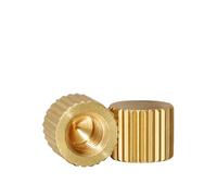 Inserto roscado Tuercas moleteadas Latón Moleteado recto Tuerca giratoria manual Orificio pasante Tornillo ciego de cabeza alta M2 M6(F8*6*M3)