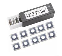 Insertos cuadrados de carburo, insertos de carpintería indexables de 12 x 12 x 2,2 mm para sistemas de cabezal de torno y cepilladora, paquete de 10