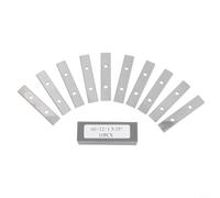 Insertos cuadrados de carburo para raspador de mano de madera, 10 piezas de 60 x 12 x 1,5 mm, 35° doble para corte reversible de borde, carburo sólido, compatible