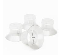 Insertos de brida de silicona de 17 mm, Freestyle Flex, protectores de extractor de leche que reducen de 24 a 25 mm a 17 mm (4 unidades)
