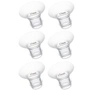 Insertos de brida para extractores de leche y accesorios, kit de tamaño de brida compatible con Momcozy Extractor de leche eléctrico Lansinoh/Spectra/Haakaa/Nullie/Medela (17 mm, 6 piezas)