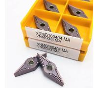 Insertos de carburo, 10Pcs VNMG160404-MA 16mm Torneado para Acero Inoxidable M Material Mecanizado de Alta Eficiencia Resistencia al Desgaste, Fucsia