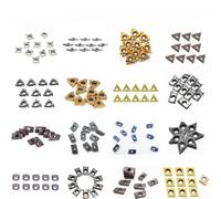 Insertos de carburo CNC 10pcs para herramientas de torneado de torno con 40 tipos de cortadores de cuchillas adecuados para mecanizado de aluminio, acero y hierro fundido (MGMN300-M)