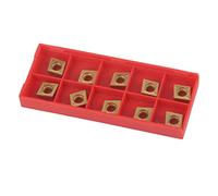 Insertos de carburo CNC Herramienta de torneado de torno Puntas de carburo de Juego de 10 piezas para mecanizado de corte de metal CCMT09t304 CCMT32.5 6x10x4 mm Oro