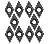 Insertos de carburo DCMT070204 SM 10pcs con agujero interno para herramientas de torneado y estable para uso industrial