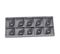 Insertos de carburo DCMT11T308 SM 10pcs para aplicaciones de torneado en acero inoxidable hierro fundido con control de tolerancia apretado