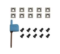 Insertos de carburo de forma cuadrada de 14 x 14 x 2 mm para herramientas de torneado de torno de madera con ángulo de corte de 30 grados y cuatro bordes para uso en tableros de partículas