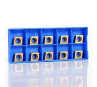 Insertos de Carburo de Torno, 10 Piezas CNC Insertos de Puntas de Carburo Cortador de Cuchillas Insertos de Fresado Herramienta de Torneado de Torno con Caja de Almacenamiento para Procesamiento de Ac