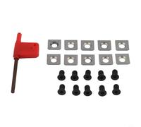 Insertos de carburo Sqaure de 15 x 15 x 2,5 mm, cortadores indexables de esquina de radio 4R0.5 para herramienta de torneado de torno de madera, cuchillas de repuesto reutilizables compatibles con