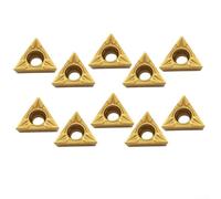 Insertos de carburo TCMT16T304 de 10 piezas para herramienta de torneado de 12 tornos, forma triangular para un rendimiento mejorado