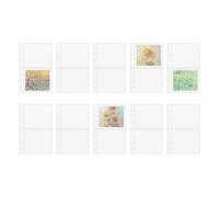 Insertos de carpeta A6-10 piezas Páginas de hojas de bolsillo de carpeta transparente Páginas | Mejores protectores de carga para fotos Postales Palabras Cardas de presentación Revista Revista Estud