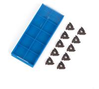 Insertos de corte de rosca de torno CNC de carburo 16IR AG60 VP15TF, herramientas indexables de oro 10pcs para trabajos de torneado de acero y hierro fundido