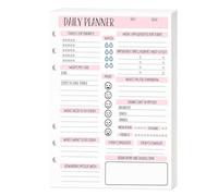 Insertos de planificador diario A5, páginas de recambio para planificador de cuidado personal para carpeta A5 de 6 anillas, insertos perforados sin fecha con objetivo, gratitud, estado de ánimo, agua