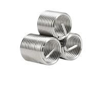 insertos de rosca fina de acero inoxidable, Inserto de reparación de rosca de alambre de buje de tornillo, 10 Uds., 1/4-28 1D-3D SS304(2.5D)