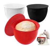 Insertos de Silicona, 3 Piezas Insertos de Tazón para KitchenAid Batidoras Ciotola Interna con Capacidad de 5 Cuartos Tazón de Mezcla Engrosado en 3 Colores con Tapas Accesorio para Batidora