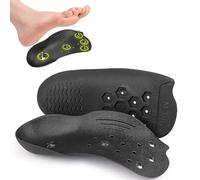 Insertos de soporte de arco para mujeres y hombres, 1 par de plantillas ortopédicas 3/4 para zapatos de acupresión magnética para fascitis plantar, pies planos, sobrepronación y dolor de talón