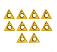 Insertos de torneado CNC indexables, 10 piezas de insertos de carburo TCMT16T304-HMP para acero inoxidable de hierro fundido de acero inoxidable de alta resistencia al desgaste reducida fuerza de