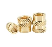 Insertos De Tuercas Latón M2 .5 M3 for Impresora 3D, Tuerca Inserción Cobre Termofusible for Calefacción Ordenador Portátil, Inyección Integrada Moleteada, 30/50/100 Uds(50PCS,M2.5xL3xOD3.5)