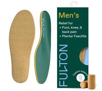 Insertos de zapatillas de corcho de moldura personalizada de Fulton para hombres - Isolas orthticas de alivio del dolor para la comodidad de todo el