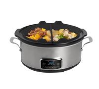 Insertos divisores de olla de cocción lenta | 1 par de utensilios de cocina compatibles con utensilios de cocina de 6 a 8 litros, forro divisor de silicona reutilizable para sopa de verduras, pollo