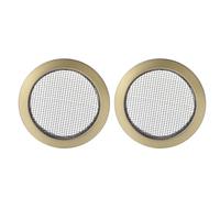 Insertos para orificios de sonido de guitarra resonador |2 piezas de parrillas de metal de bronce vintage para guitarras Dobro/Box/resonantes |Reemplazo de parrilla de altavoz