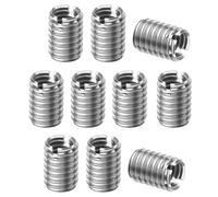 Insertos Roscados,10 PCS Acero Inoxidable 304 para Madera Tuercas Reductoras de Rosca M10-1,5 a M8-1,25 con Ranura Interna Externa Kit Reparación de Roscas para Muebles Adaptadores