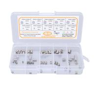Insertos roscados 55 piezas M2 M2.5 M3 Surtido de sujetadores de acero inoxidable Kit de tuercas de seguridad hexagonales para madera Aviación Automóvil Comunicación electrónica