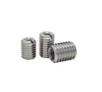 Insertos roscados autorroscantes, 5 uds M3 tuercas de inserción de rosca autorroscante ranuradas adaptador de acero inoxidable for M5 M6 4-10mm(10mm,M3-M5)