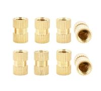 Insertos roscados de latón, tuercas moleteadas, Inserto roscado de tuerca termofusible de latón for plástico M2-M8, varios tamaños, paquete de 50(Length 20mm,M3(OD5MM)50PCS)