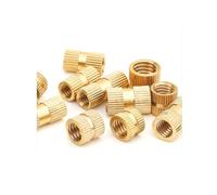 Insertos roscados, Juego de 250 tuercas moleteadas de cobre de doble paso Sert, rosca de inserción de latón, tuercas de seguridad metálicas, sujetadores integrados, caja M2 M3 M4