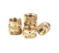 Insertos roscados moleteados de latón, Tuercas de inserción de latón moleteadas termofusibles tipo SL for impresora 3D (varios tamaños), paquete de 460(Length 3.5mm 50pcs,M5(OD 8mm))