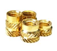 Insertos roscados moleteados de latón, Tuercas de inserción termofusibles moleteadas de latón, rosca M2 a M8, longitudes de 2 a 10 mm, paquete de 50(Length 7mm 50pcs,M5 (OD 7mm))