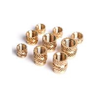 Insertos roscados, Tuercas de inserción termofusibles M2.5 M3, 100/200 piezas, tipo SL, de latón de inyección moleteado de doble sarga