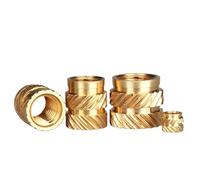 Insertos roscados Tuercas moleteadas, Insertos roscados termofusibles moleteados de latón M2 a M6, paquete 50(Length 9.5mm 50pcs,M5(OD 7mm))