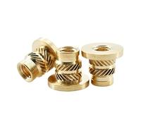 Insertos roscados Tuercas moleteadas, Tuercas de inserción termofusible roscadas moleteadas latón M2-M8 10/20 piezas(M5xL9.5xOD6.5,10Pcs)