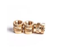 Insertos roscados, Tuercas termofusibles de inserción M2.5 M3, 100/200 unidades, tipo SL, de latón moleteado de doble sarga for piezas impresas en 3D.