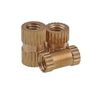 Insertos termofijables, Tuercas de inserción de rosca moleteada Tuerca de moldeo por inyección de latón macizo