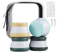 INSFIT Juego de 4 botes de crema de silicona aprobados por la FDA de 20 ml, recipientes de tamaño de viaje con tapas, 4 unidades, sin BPA, accesorios de viaje a prueba de fugas para loción líquida con