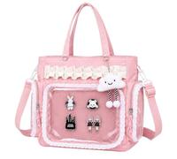 Inshere Ita Bag Crossbody Handbag with Clear Display Window, Cute Messenger Tote Purse