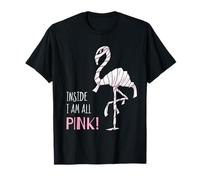 ¡Inside I'm All Pink! Disfraz de Momia Flamenca Camiseta