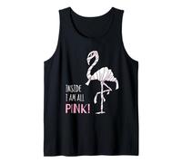 ¡Inside I'm All Pink! Disfraz de Momia Flamenca Camiseta sin Mangas