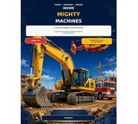 Inside Mighty Machines: A STEM Coloring & Activity Book: Construction & Rescue Vehicles for Kids Ages 5-9