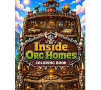 Inside Orc Homes Coloring Book: Fantasy Fortress Interiors, Tribal Orc Houses, Mountain Strongholds and Medieval Monster Home Coloring Pages for Adults, Teens and Kids