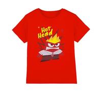 Inside Out 2 Anger Unisex Kids T Shirt Camiseta, Rosso, 12-13 años para Niños
